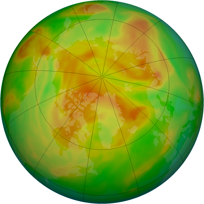 Arctic ozone map for 04 May 2005